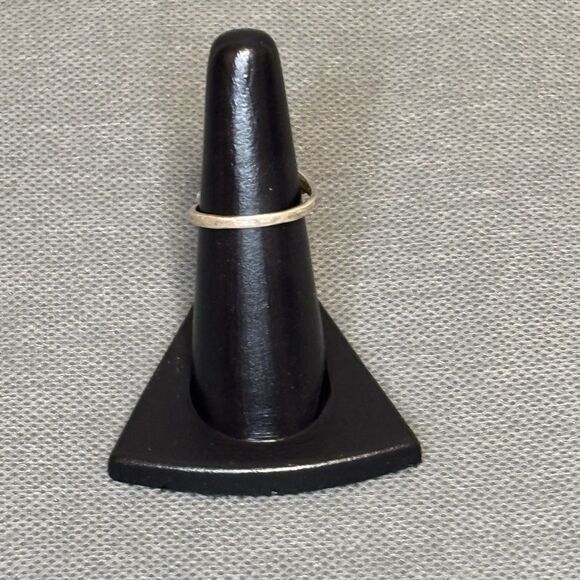 Vintage Turquoise Ring Southwestern Sterling Silver Mexico Size 6 - Picture 4 of 11